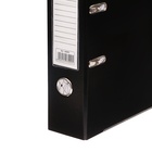 Папка-регистратор А4, 75 мм, Calligrata, ПВХ, металлическая окантовка, карман на корешок, собранная, чёрная - Фото 3