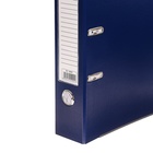 Папка-регистратор А4, 75 мм, Calligrata, ПВХ, металлическая окантовка, карман на корешок, собранная, синяя - Фото 3