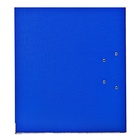 Папка-регистратор А4, 75 мм, ПВХ, тиснение «лен», металлическая окантовка, карман на корешок, собранная, синяя - Фото 2