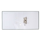 Папка-регистратор А4, 75 мм, ПВХ, тиснение «лен», металлическая окантовка, карман на корешок, собранная, зеленая - Фото 5