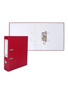 Папка-регистратор А4, 75 мм, ПВХ, тиснение «лен», металлическая окантовка, карман на корешок, собранная, бордовая - Фото 1