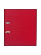 Папка-регистратор А4, 75 мм, ПВХ, тиснение «лен», металлическая окантовка, карман на корешок, собранная, бордовая - Фото 3