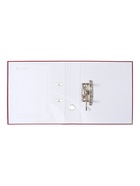 Папка-регистратор А4, 75 мм, ПВХ, тиснение «лен», металлическая окантовка, карман на корешок, собранная, бордовая - Фото 4