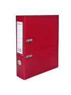 Папка-регистратор А4, 75 мм, ПВХ, тиснение «лен», металлическая окантовка, карман на корешок, собранная, бордовая - Фото 8