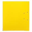 Папка-регистратор А4, 75 мм, Calligrata, ПВХ, металлическая окантовка, карман на корешок, собранная, жёлтая - Фото 7