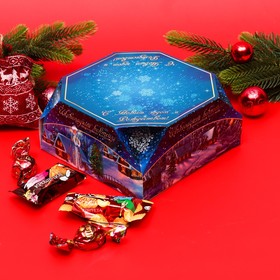 Новогодний набор «Шоколадный Коктейль» короб синий 280 г