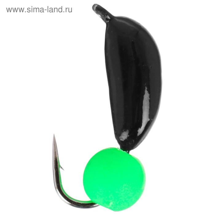 Мормышка вольфрам "Банан", вес 0.85 г, "ядреный глаз" зеленый неон d=3 мм Premier Fishing - Фото 1