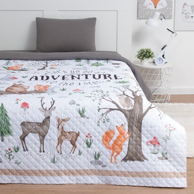 Покрывало 2-спальное «Этель» Adventure, 180×210±5 см, микрофибра