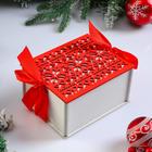 Подарочная коробка деревянная «Новогодняя. Норвежская», упаковка, 16×13×8.7 см - Фото 1