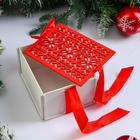 Подарочная коробка деревянная «Новогодняя. Норвежская», упаковка, 16×13×8.7 см - Фото 2