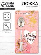 Ложка чайная с гравировкой «Лучшая мама в мире», h=14 см - Фото 1