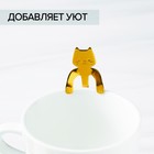 Ложка чайная из нержавеющей стали Magistro «Котик», длина 11,5 см, цвет золотой - Фото 4
