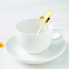 Ложка чайная из нержавеющей стали Magistro «Котик», длина 11,5 см, цвет золотой - фото 6344379