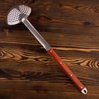 Шумовка для казана Шафран, 58 см, диаметр 16 см, узбекская, с деревянной ручкой, металл - Фото 5