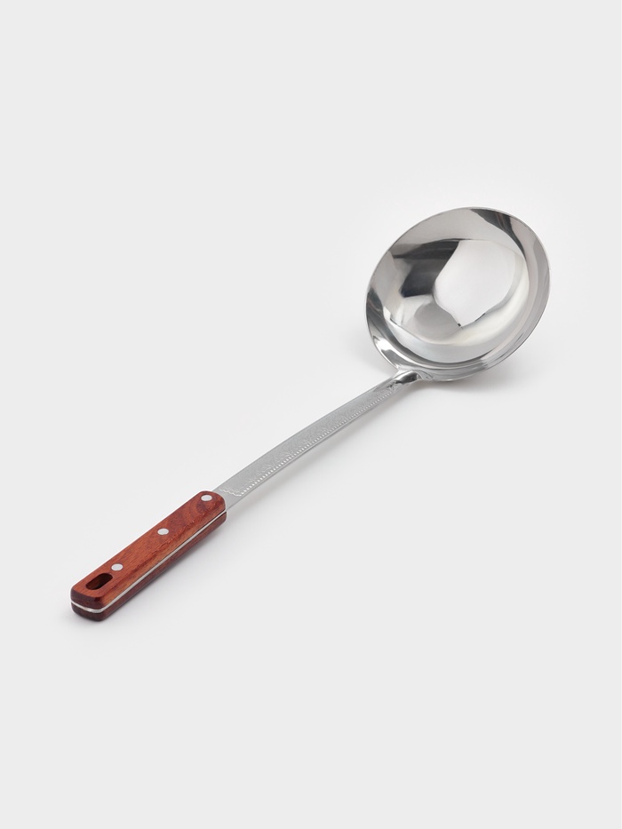 Поварешка для казана узбекская 42 см, диаметр 14 см с деревянной ручкой - Фото 1