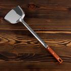 Лопатка для казана узбекская 47см, ширина 14см, с деревянной ручкой - фото 30300551