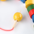 Шнуровка «Шарики и шайбочки», бусы геометрические цветные - Фото 2