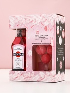 Новогодний подарочный набор косметики, гель для душа фо флаконе мартини 250 мл и бомбочки для ванны 4×20 г  (артикул 4814926)  большой выбор товаров оптом и в розницу по низким ценам с доставкой