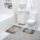 Набор ковриков для ванной и туалета Доляна «Аура», 2 шт: 50×80, 50×40 см - фото 1240596