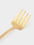 Вилка десертная Magistro «Грабли», длина 12 см, нержавеющая сталь, золотистая - Фото 3