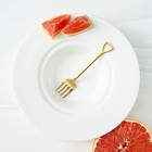 Вилка десертная Magistro «Грабли», длина 12 см, нержавеющая сталь, золотистая - Фото 6