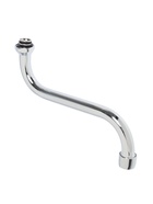 Излив для смесителя ZEIN, 3/4", S-образный, нержавеющая сталь, по оси 23 см, аэратор пластик - Фото 4