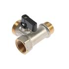 Кран шаровой ZEIN engr, для подключения бытовой техники, 3-х проходной, 1/2"х3/4"х1/2", латунь - Фото 3