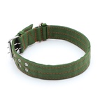 Ошейник четырехслойный с вертлюгом, 80×4.9 см, ОШ 64-74 см, полиэстер, зелёный - Фото 2
