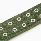 Ошейник четырехслойный, 80×4.9 см, ОШ 65-75 см, полиэстер, зелёный - Фото 6