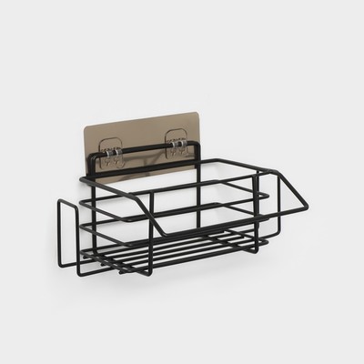 Полка на липучке, 24×14×10 см, чёрная