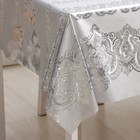 Клеёнка на стол на тканевой основе, рулон 20 метров, ширина 137 см, толщина 0,25 мм, цвет серебряный - Фото 2