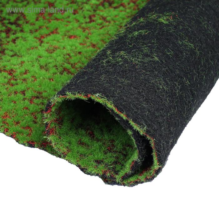 Мох искусственный, декоративный, полотно 1 × 1 м, зелёный с щепой, Greengo