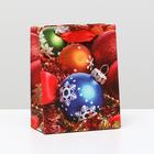 Пакет ламинированный "Новогодние шары", 11,5 x 14,5 x 6 см - фото 319871451