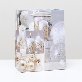 Пакет ламинированный "Свечи и подарки", 18 x 23 x 10 см