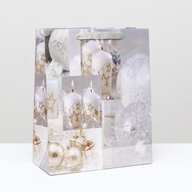 Пакет ламинированный "Свечи и подарки", 26 x 32 x 12 см