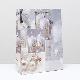 Пакет ламинированный "Свечи и подарки", 31 x 42 x 12 см
