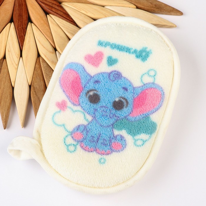 Мочалка детская, махровая «Слоник» - Фото 1