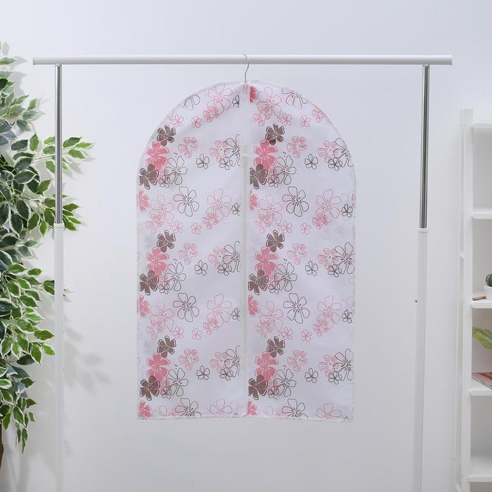 Чехол для одежды Доляна, 60×90 см, спанбонд, цвет МИКС - Фото 1