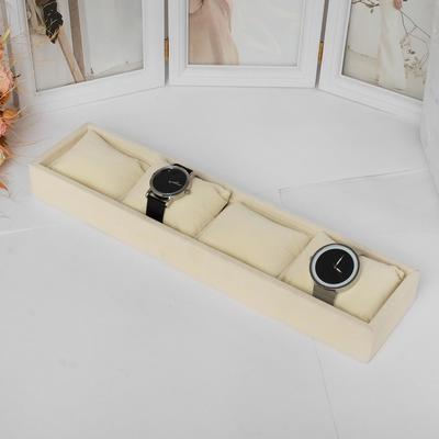 Подставка для часов, браслетов, 4 места, 33*8*3,5 см, цвет бежевый