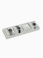 Подставка для часов, браслетов QF, флок, 4 места, 35×10×3 см, серая - Фото 1