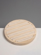 Подставка под кольца QF6 полос, дерево, 15×15×2 см, бежевая - фото 52245950