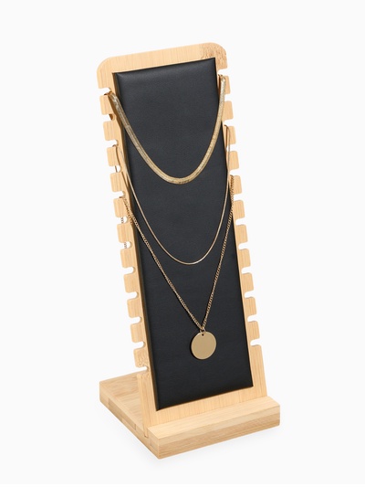 Подставка под цепочки QF, на 12 мест, 10×10×27 см, чёрная