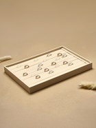 Подставка для колец 7 полос QF, флок, 35×24×3 см, бежевая - Фото 5