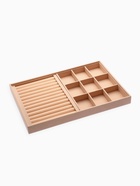 Подставка для украшений QF 9 ячеек и 12 полос для колец, флок, 35×24×3 см, бежевая - Фото 3