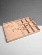 Подставка для украшений QF 9 ячеек и 12 полос для колец, флок, 35×24×3 см, бежевая - фото 52434670