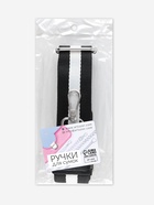 Ручка для сумки, стропа с кожаной вставкой, 140×3.8 см, чёрная, белая - Фото 9