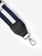 Ручка для сумки, стропа с кожаной вставкой, 139±3×3.8 см, синяя, белая - Фото 2