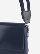 Ручка для сумки, стропа с кожаной вставкой, 139±3×3.8 см, синяя, белая - Фото 4