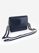 Ручка для сумки, стропа с кожаной вставкой, 139±3×3.8 см, синяя, белая - Фото 5