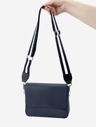 Ручка для сумки, стропа с кожаной вставкой, 139±3×3.8 см, синяя, белая - Фото 6